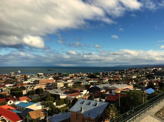 Obraz premium panoramic view of city of Punta Arenas