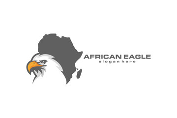african eagle logo design vector abstract modern