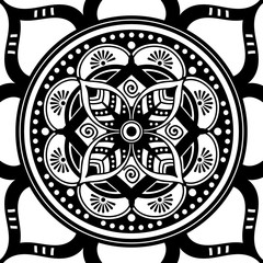 Ethnic Mandala Ornament. Arabic, Pakistan, Moroccan, Turkish, Indian, Spain motifs