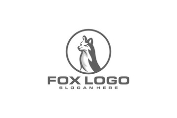 fox logo design vector abstract illustrator modern