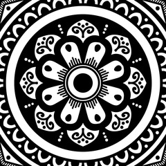 Ethnic Mandala Ornament. Arabic, Pakistan, Moroccan, Turkish, Indian, Spain motifs