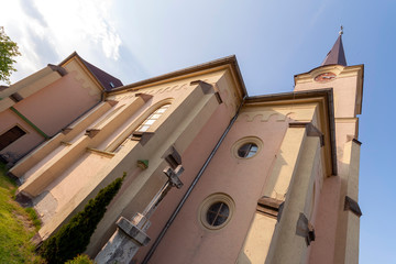 Fototapeta na wymiar Reformed Church in Kunszentmiklos, Hungary