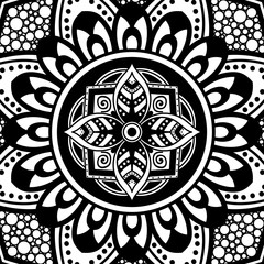 Ethnic Mandala Ornament. Arabic, Pakistan, Moroccan, Turkish, Indian, Spain motifs.
