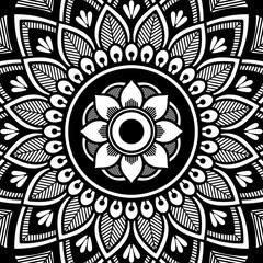 Ethnic Mandala Ornament. Arabic, Pakistan, Moroccan, Turkish, Indian, Spain motifs.