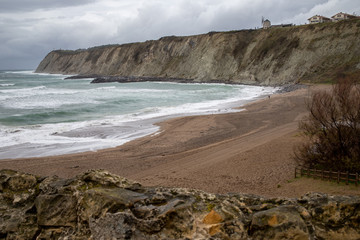 Einfahrt zum Hafen von Bilbao bei Algorta