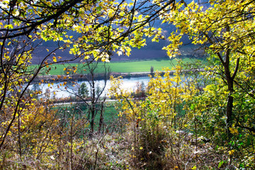 View at the Danube from Schulerloch dripstone cave (Kehlheim, Bavaria)