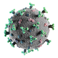 Coronavirus SARS-CoV-2 novel coronavirus concept resposible for asian flu outbreak and coronaviruses influenza as dangerous flu strain cases as a pandemic. Microscope virus close up.