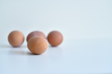 chicken boiled egg on a light background