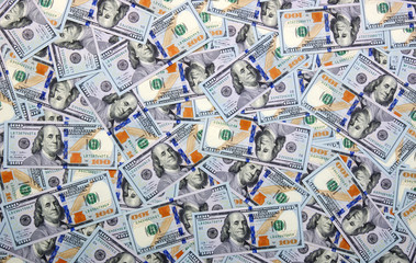 Money background of dollar banknotes