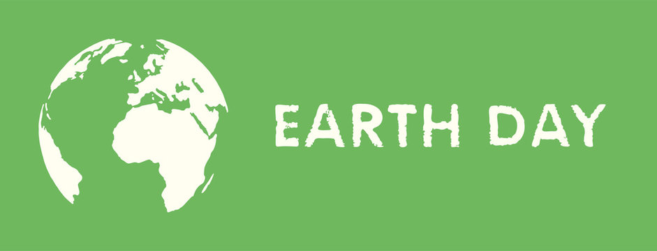 Earth Day vector horizontal banner. Vector template with the globe for Earth Day. Vector illustration for banners, posters, cards. Save the Planet concept, April 22