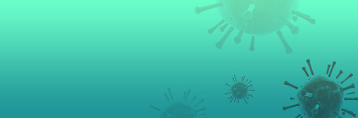 Green Gradient Covid-19 Banner, Corona Virus Disease