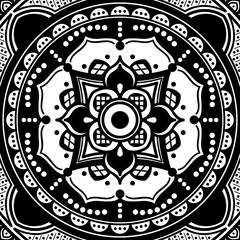 Ethnic Mandala Ornament. Arabic, Pakistan, Moroccan, Turkish, Indian, Spain motifs.