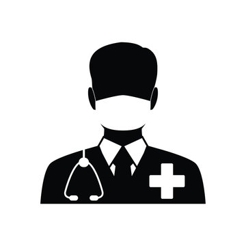 recommend clip art: doctor icon. Doctor with stethoscope vector sign