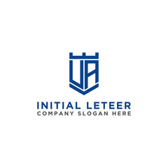 logo design inspiration for companies from the initial letters of the UA logo icon. -Vector