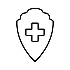 Fototapeta premium Medical shield icon. Medical protection sign