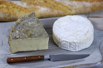 saint-nectaire et camembert (fromage français)