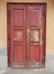 old wooden door