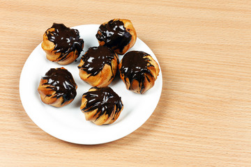 steamed chocolate cakes with space for text