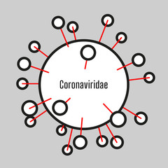 Corona Virus Microbe Logo Infection Graphic Emblem