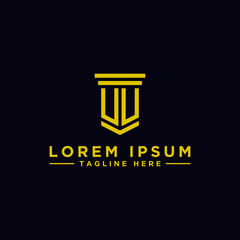 logo design inspiration for companies from the initial letters of the UU logo icon. -Vector