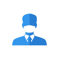 man wearing face mask vector icon.  protective masks. virus,  covid 19, pandemic protect sign