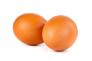 Chicken Eggs isolated on white background, food