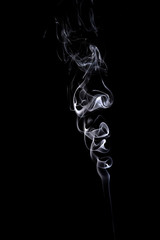 white smoke with black background