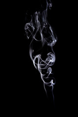 white smoke with black background