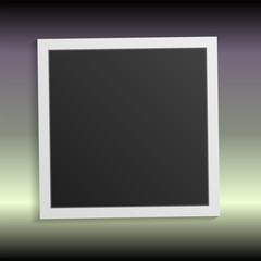 Black and white photo frame with shadows isolated on white background. Vector illustration - Vector