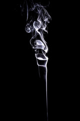 white smoke with black background