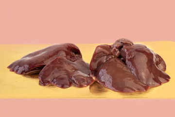 A few pieces of fresh chicken liver