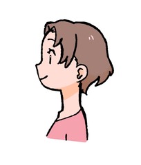 ショートヘアのひと