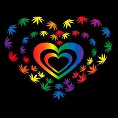 symbol of love for marijuana