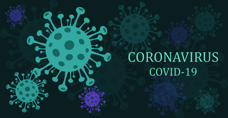 Coronavirus.  Background. Coronavirus 2019-nCoV. Coronavirus outbreak. Pandemic medical health risk, immunology, virology, epidemiology concept. Vector Illustration