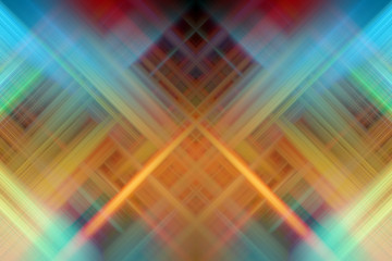 Falling symmetrical light beams modern art  background.