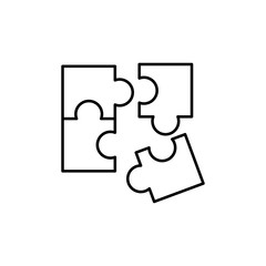 Puzzle, baby, game icon. Simple line, outline vector elements of child for ui and ux, website or mobile application