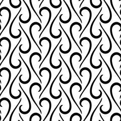 Seamless pattern of abstract curved ornamental elements