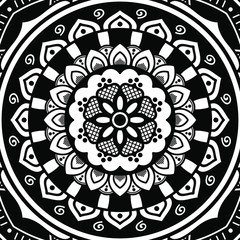 Ethnic Mandala Ornament. Arabic, Pakistan, Moroccan, Turkish, Indian, Spain motifs
