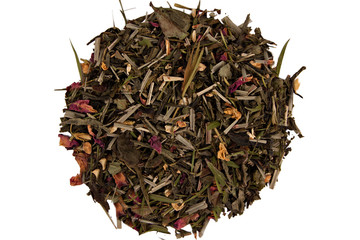 Herbal Tea Isolated on a White. High Resolution. Top View