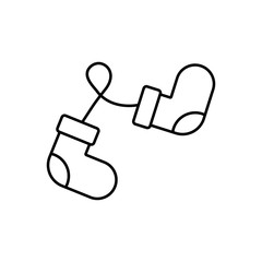 Sock, baby icon. Simple line, outline vector elements of child for ui and ux, website or mobile application