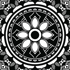 Ethnic Mandala Ornament. Arabic, Pakistan, Moroccan, Turkish, Indian, Spain motifs