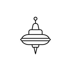 Spinning top, baby toy icon. Simple line, outline vector elements of child for ui and ux, website or mobile application