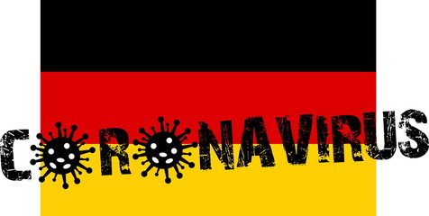 Coronavirus in Germany icon symbol and flag
