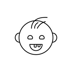 Milk tooth, baby icon. Simple line, outline vector elements of child for ui and ux, website or mobile application