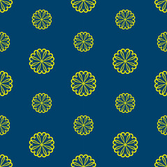 Seamless vector pattern of decorative floral elements