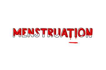 Menstruation Typo typography