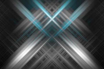 Falling symmetrical light beams modern art  background.