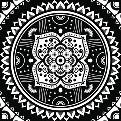 Ethnic Mandala Ornament. Arabic, Pakistan, Moroccan, Turkish, Indian, Spain motifs