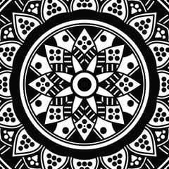 Ethnic Mandala Ornament. Arabic, Pakistan, Moroccan, Turkish, Indian, Spain motifs