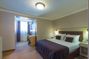 Interior of a hotel bedroom